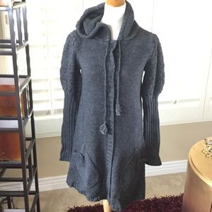 LaROK cozy grey sweater long jacket
